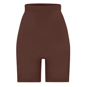 Track Stock of Seamless Sculpt High Waisted Above The Knee Short  - Cocoa