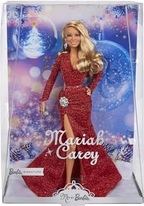 Track Stock of Barbie Signature Mariah Carey Holiday Celebration Collector Doll in Glittery Red Gown