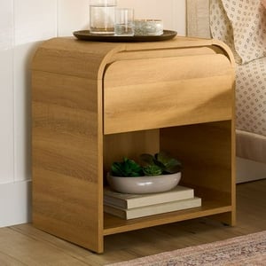 Track Stock of Better Homes & Gardens Juliet Nightstand - Light Honey Finish