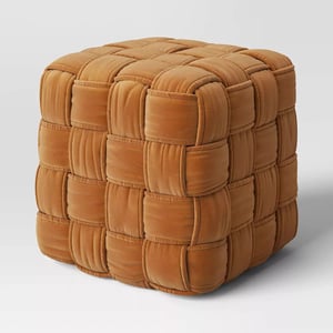 Track Stock of Square Woven Pouf Ottoman by Threshold - All