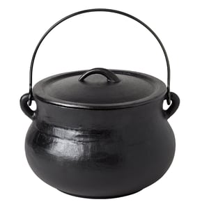 Track Stock of Smith & Clark 4 qt Pre-Seasoned Cast Iron Covered Cauldron with Wire Handle