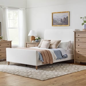Track Stock of My Texas House Flynn Boucle Platform Bed - King - Cream