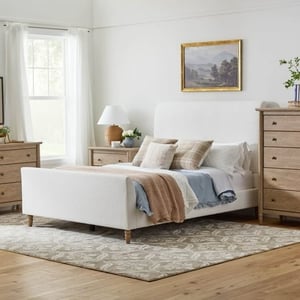 Track Stock of My Texas House Flynn Boucle Platform Bed - Queen - Cream