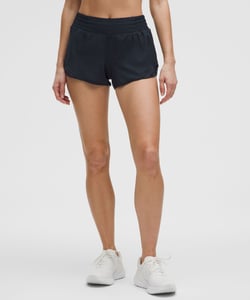 Track Stock of Lululemon Hotty Hot High-Rise Lined Short 2.5" - True Navy
