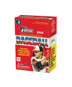 Track Stock of 2025 Topps MLB Heritage Baseball Value Box (Blaster)