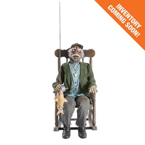 Track Stock of 6.5 ft. Dead Water Animated LED Fisherman in Rocking Chair H49