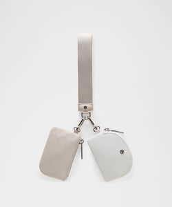 Track Stock of Lululemon Dual Pouch Wristlet - Downtown Tan/Vapor/Silver