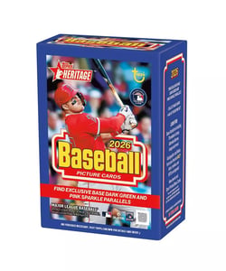 Track Stock of 2026 Topps Heritage Baseball Blaster Box (Value)