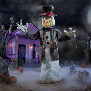 Track Stock of 6.5 FT Wicked Woods Animated LED Snarling Snowman