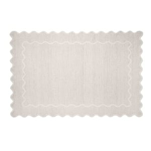 Track Stock of My Texas House Stella Ivory Scallop Wool Indoor Area Rug, 8' x 10'