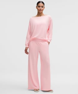 Track Stock of lululemon BeCalm Mid-Rise Wide-Leg Pant - Pink Pearl