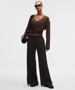 Track Stock of lululemon BeCalm Mid-Rise Wide-Leg Pant - Black