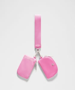 Track Stock of Lululemon Dual Pouch Wristlet - Sweet Sorbet/Pink Pearl/Silver