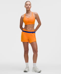 Track Stock of Lululemon Hotty Hot High-Rise Lined Short 4" - Citrus Sizzle Tone