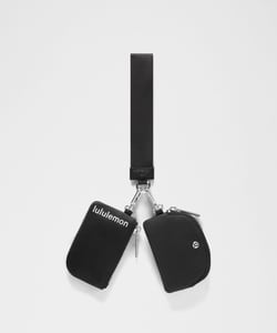 Track Stock of Lululemon Dual Pouch Wristlet - Black/White/Silver