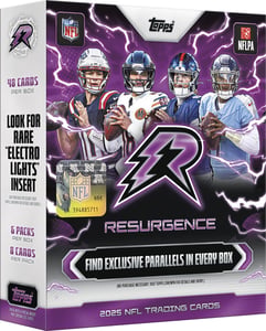 Track Stock of 2025 Topps Resurgence Football Mega Box