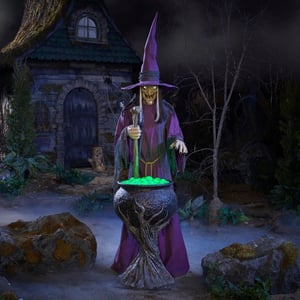 Track Stock of 8 FT Wicked Woods Animated LED Brewing Witch