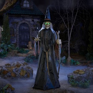Track Stock of 7 FT Wicked Woods Animated LED Macabre Witch