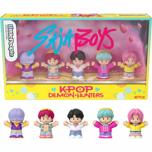 Track Stock of Little People Collector KPop Demon Hunters: Saja Boys Special Edition Set, 5 Figures