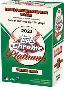 Track Stock of 2023 Topps Chrome Baseball Platinum Blaster Box Track Stock of 2023 Topps Chrome Baseball Platinum Blaster Box