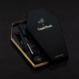 Track Stock of e.l.f. x Liquid Death Corpse Paint Vault