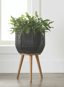 Track Stock of Better Homes & Gardens Black Round Resin Planter