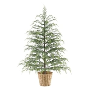 Track Stock of My Texas House Potted 4 ft Pre-Lit LED Cypress A