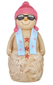 Track Stock of 2.5 ft. LED Coastal Snowman Holiday Porch Greeter