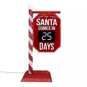 Track Stock of Member's Mark 5' Pre-Lit Santa Countdown Sign