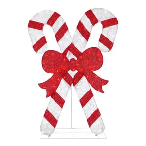 Track Stock of 5 ft. Icicle Shimmer Twinkling LED Candy Canes 