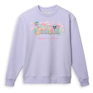 Track Stock of Disneyland Marquee Pullover Sweatshirt Lavender Track Stock of Disneyland Marquee Pullover Sweatshirt Lavender