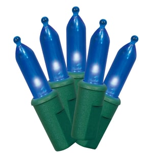 Track Stock of 100-Count Blue LED Mini Christmas Lights w/ Green Wire