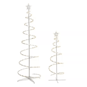 Track Stock of 2-Piece LED Spiral Trees