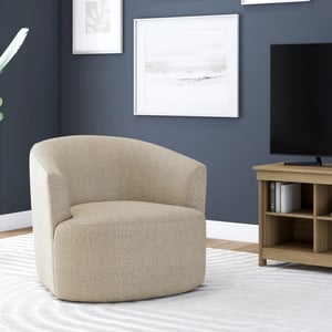 Track Stock of Mainstays Boucle Swivel Chair