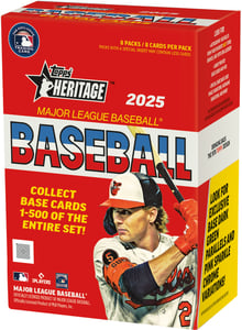 Track Stock of 2025 Topps Heritage Baseball MLB Blaster Box Track Stock of 2025 Topps Heritage Baseball MLB Blaster Box