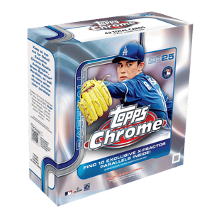 Track Stock of 2025 Topps MLB Chrome Baseball - Mega Box Track Stock of 2025 Topps MLB Chrome Baseball - Mega Box