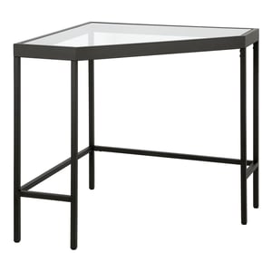 Track Stock of Alexis Corner Glass Top Metal Base Writing Desk