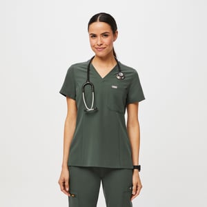 Track Stock of Figs Slim Catarina One-Pocket Scrub Top                
