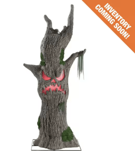 Track Stock of 6 FT Wicked Woods Color Changing LED Scowling Sapling