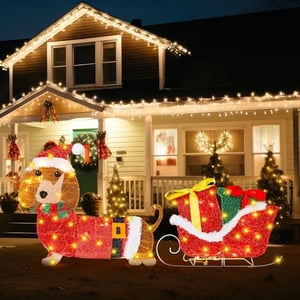 Track Stock of Dachshund Outdoor Christmas Yard Decorations