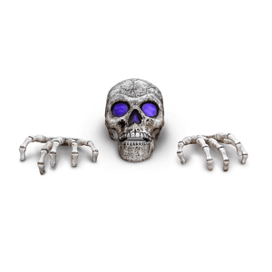 Track Stock of Haunted Living 2.3-ft Giant Skull with Hands