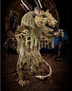 Track Stock of 4 Ft 2 In Mutant Sewer Rat Animatronic