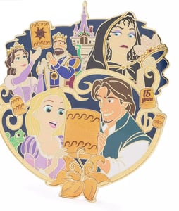 Track Stock of Tangled 15th Anniversary Jumbo Pin