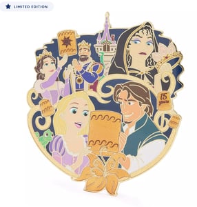 Track Stock of Tangled 15th Anniversary Jumbo Pin