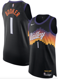 Track Stock of Unisex Nike Devin Booker Black Phoenix Suns 2025/26