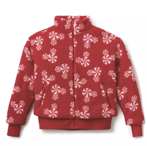 Track Stock of Mickey Mouse Icon Peppermint Swirl Sherpa Zip Jacket