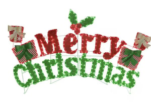 Track Stock of 6 ft. 2-in-1 Merry Christmas Sign Outdoor