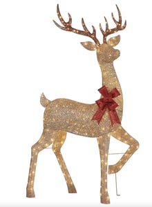 Track Stock of Reindeer Yard decoration with Clear LED Lights