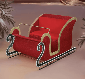 Track Stock of Freestanding Sleigh with Clear LED Lights
