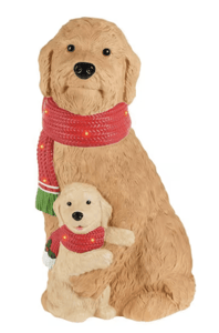 Track Stock of 2.5 ft LED Golden Doodle with Puppy